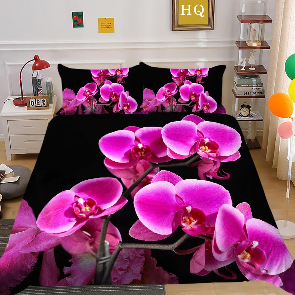 Домашнее постельное белье с цветочным принтом, полноразмерные покрывала из микрофибры, высокое качество, дизайн, декор для спальни для девочек