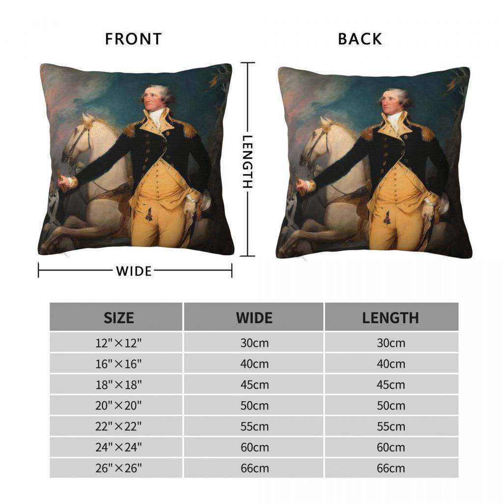 George Washington At Trenton John Trumbull Square Pillowcase Polyester Linen Velvet Pattern Zip Decor Pillow Home Cushion Cover