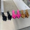 2025 Summer New Korean Version Bag Head, Foot Cover, Bow French High-heeled Sandals Women's Fashion Pointed Stiletto Women's Shoes