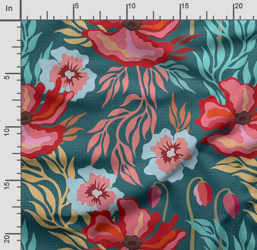 Soimoi Ткань для квилтинга из хлопкового батиста с цветочным принтом, продаваемая во дворе — швейные принадлежности для хлопчатобумажной ткани средней плотности шириной 42 дюйма