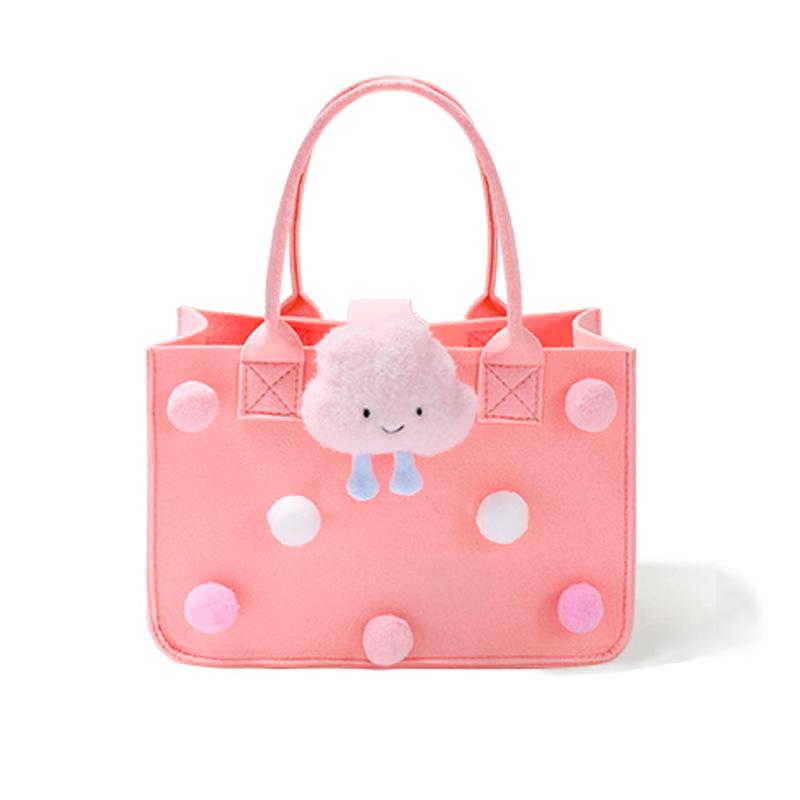 Сумочка из фетра с мультяшным принтом для девочек — идеальный вариант для шопинга, подарка или для мамы