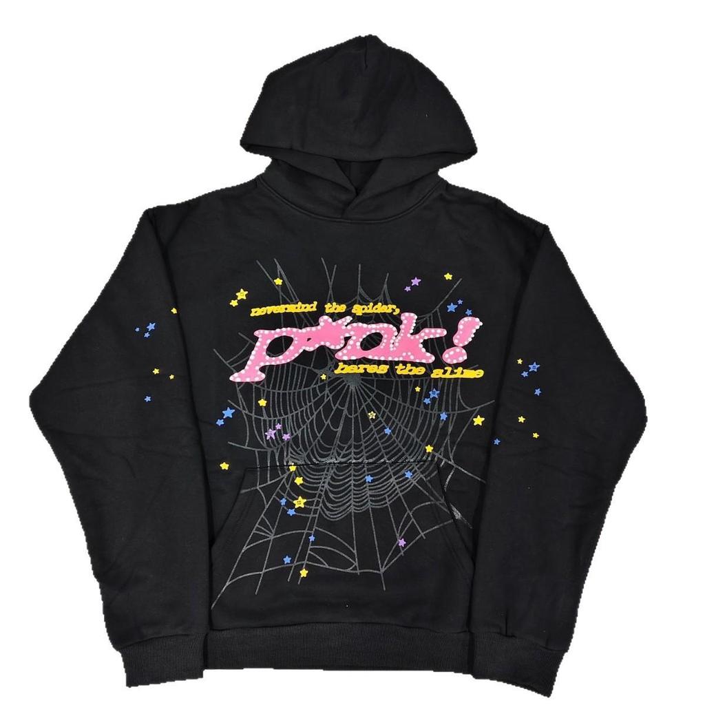 Мужская толстовка с принтом «Паутина» - Модная, свободного кроя, с плюшевой подкладкой