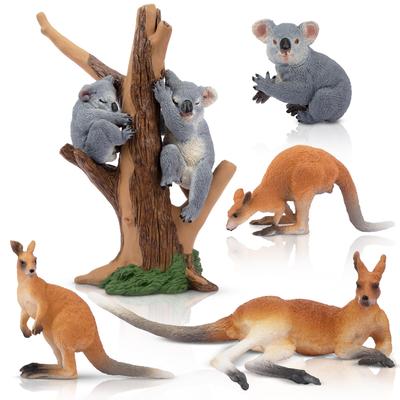 TOYMANY Набор из 7 фигурок животных, Фигурки австралийских животных, Реалистичные игрушки-животные, Кенгуру, Коала, Семья, Популярные животные, Подарок на день рождения,
