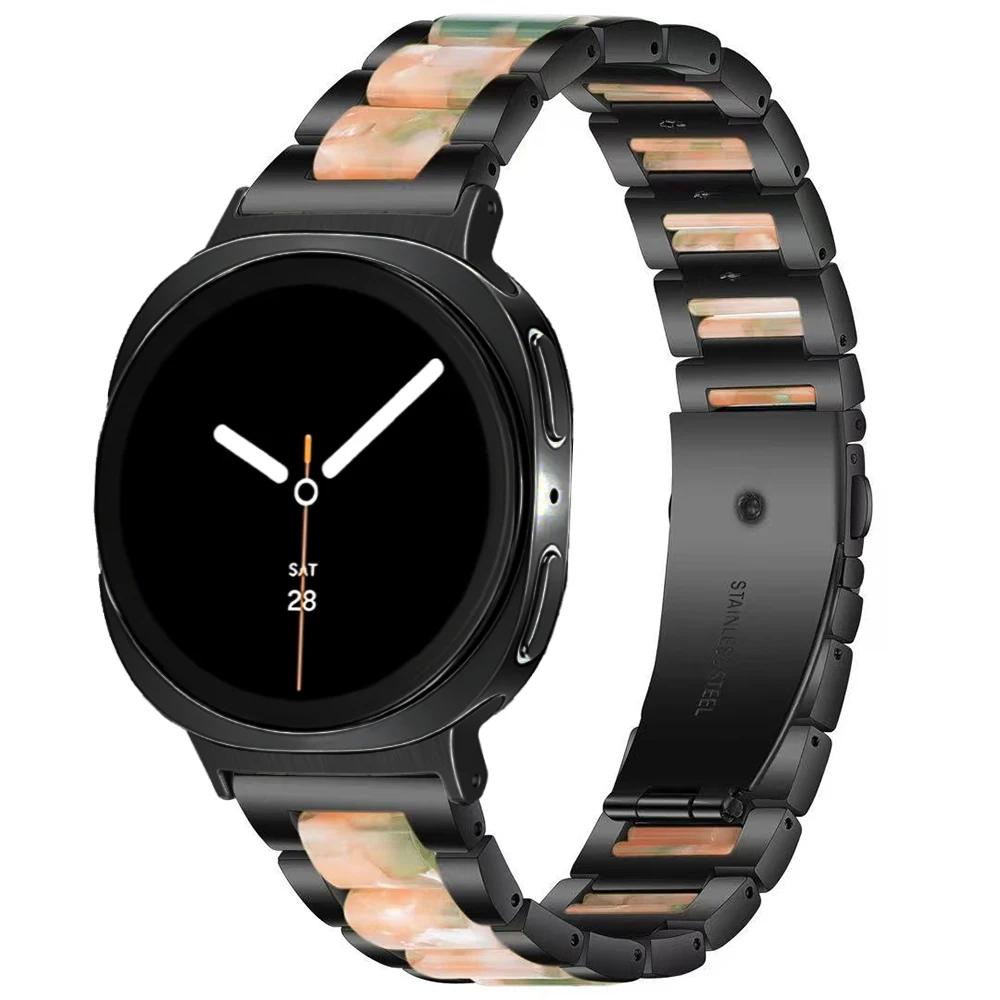 Женский ремешок из смолы для Samsung Galaxy Watch 8 Classic 46 мм 8 44 мм 40 мм Стальной ремешок для GALAXY Ultra 47 мм 2025 Браслет
