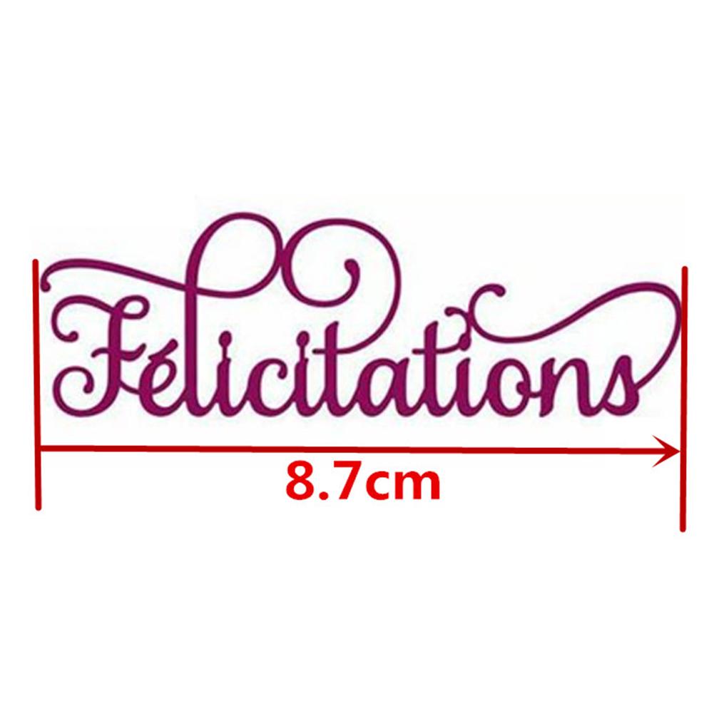 H1# Французский алфавит Вырубные штампы для скрапбукинга Декоративное тиснение Ремесло