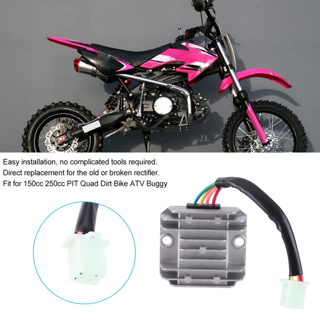 12V 4 Wire Motorcycle Voltage Regulator Rectifier Fits for 150cc 250cc PIT Quad Dirt Bike ATV Buggy
