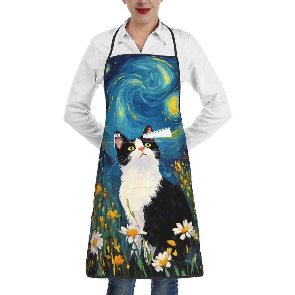 Женские Мужские Фартуки Нагрудники Шеф-повара Фартуки для Выпечки с Карманами для Декора Кухни BBQ Выпечки Жарки Готовки