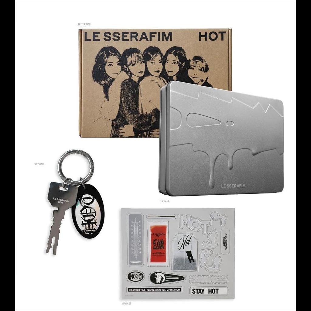 LE SSERAFIM ГОРЯЧЕЙ (ЖЕСТЯНОЙ КЕЙС вер.) / 5-й мини-альбом