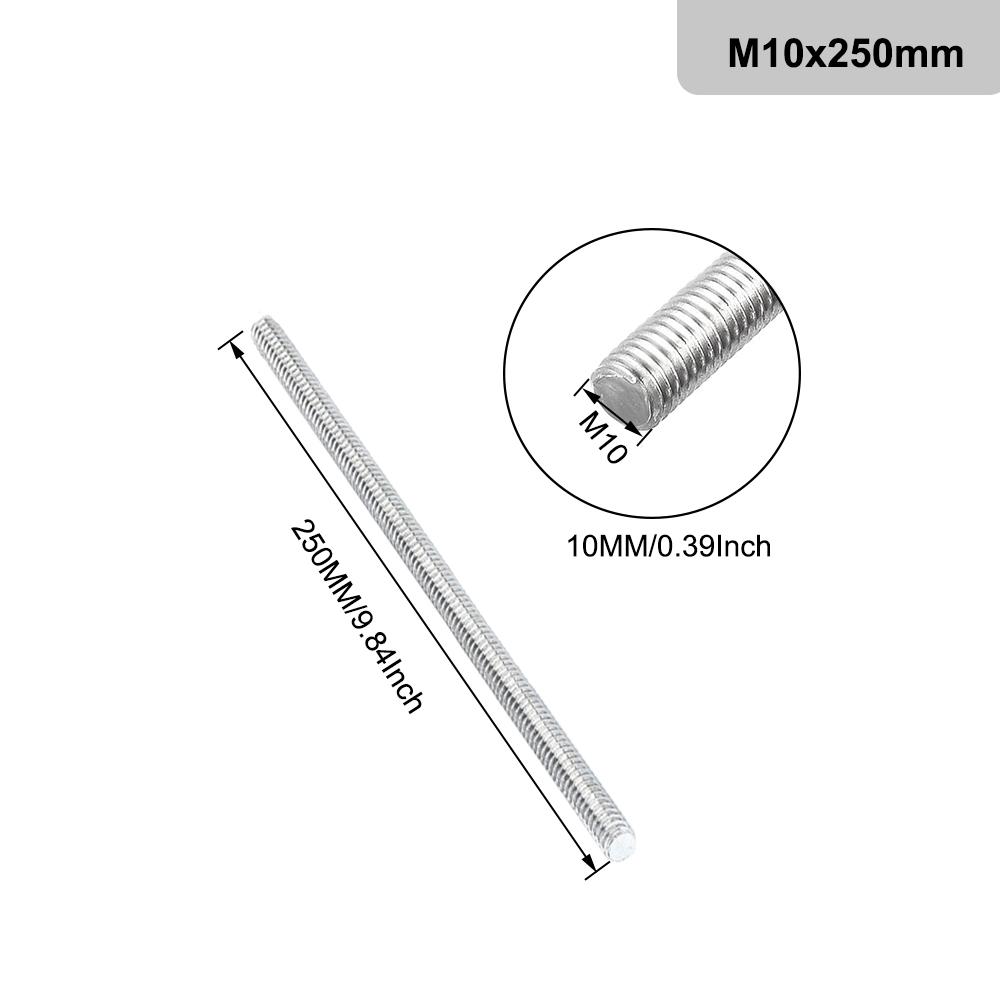 1шт резьбовой стержень 304 нержавеющая сталь винт M2 M2.5 M3 M4 M5 M6 M8 M10 M12 M16 M18 M20