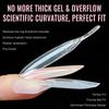 120pcs Clear Sandwich Dual Nail Form Rocket Shape Nail Form Mold Dual Nail Forms  for Builder Gel