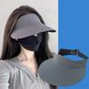 Ледяной шелк Солнцезащитная пустая верхняя кепка Козырек от УФ-излучения Летняя летняя шляпа от солнца Девочка