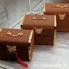 Копилка из обожженного дерева с замком - Банка для сбережений и сундук с сокровищами