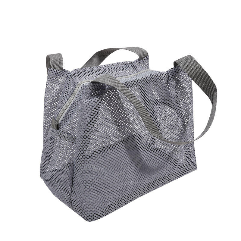 Zip Mesh Beach Swimming Tote Travel Toiletry Storage Bag Bathing Wash Handbag