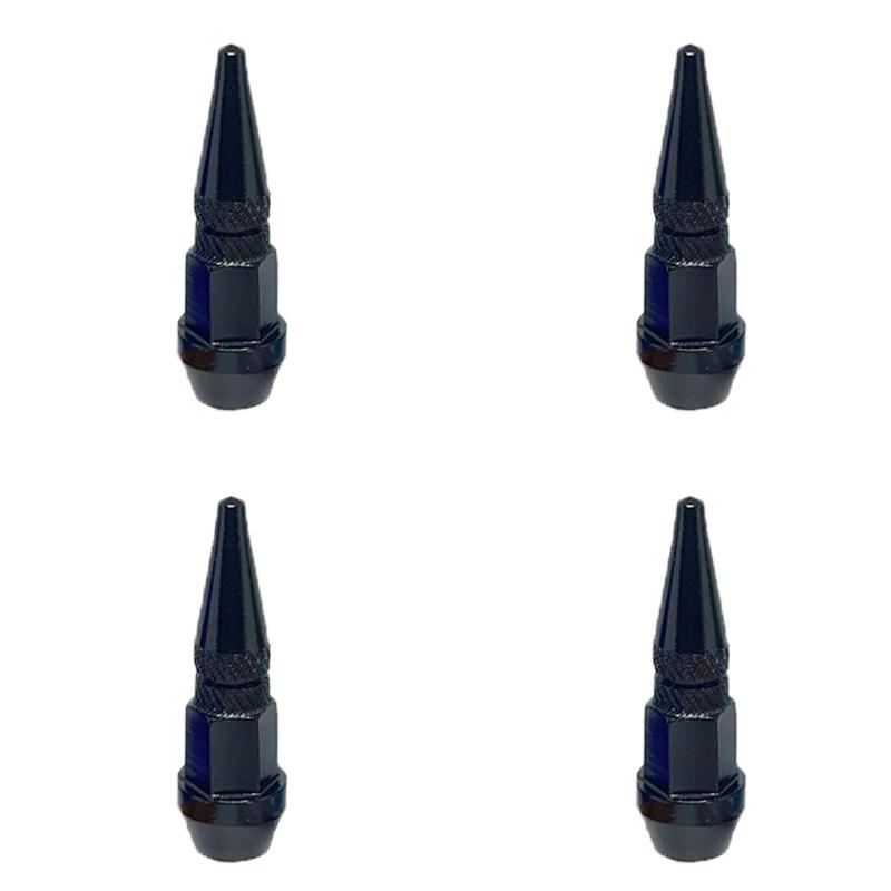 Bullet Valve Caps Car Motorcycle Wheel Tire Valve Caps Alloy Spike Shaped Aluminum Car Styling Auto Exterior Accessories 4Pcs