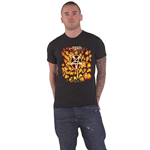 Anthrax Men's Worship Music T-Shirt, Black, Medium