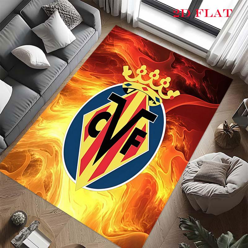 Villarreal logo Carpet Rug for Living Room Bedroom Home Sofa Decoration,Kids play Nonslip Floor Mat