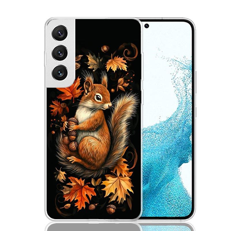 Чехол для телефона с животным белкой для Samsung Galaxy S26 Ultra S23 S24 S25 Edge S20 FE S21 S22 Plus Мягкий чехол с принтом Fundas Galax
