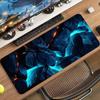 Neon Geometric Maze Abstract Art Large Gaming Mouse Pad Non Slip Rubber Desk Mat For Laptop Keyboard Home Office Workspace