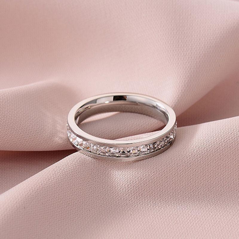 Кольцо из титановой стали Гипоаллергенное Простое Полированное 18k Нержавеющая сталь Кольцо на мизинец Модная бижутерия