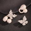Butterfly Rhinestone Headphone Charms, Rhinestone for Clip on Earbuds Open Ear Jewelry Elegant Detachable DIY Crystal Decorative Earphone Accessories 