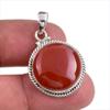 Натуральный Красный Оникс Драгоценный камень Ручной работы 925 Проба Серебро Ювелирный Кулон 1.50'' H5d76