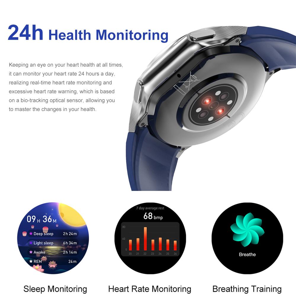 Для OPPO 4G Amoled Смарт-часы для мужчин Bluetooth Вызов Музыка MP4 Воспроизведение видео IP68 Водонепроницаемый фитнес-трекер Часы для бега Активный отдых на свежем воздухе Android