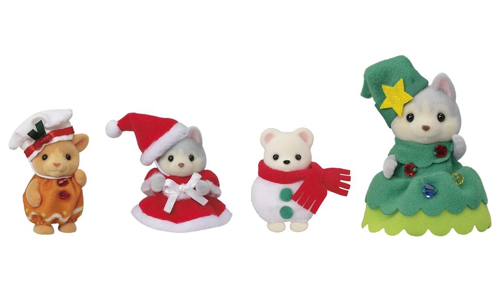 Sylvanian Families Сезонный рождественский сертификат ST Mark для детей от 3 лет и старше Игрушечный кукольный домик Sylvanian Families EPOCH [Счастливые друзья] SE-208