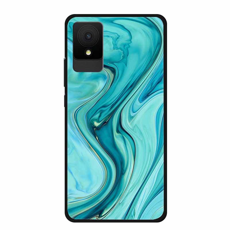 For TCL 501 Case Original Soft Silicone TPU Phone Cases Back Cover For TCL501 Scenery Shockproof Marble Painted Bumper Cute etui