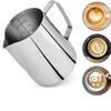 Stainless Steel Milk Frother Pitcher - Coffee Latte Art Jug with Measurement Mark Practical Espresso Barista Tool for Kitchen