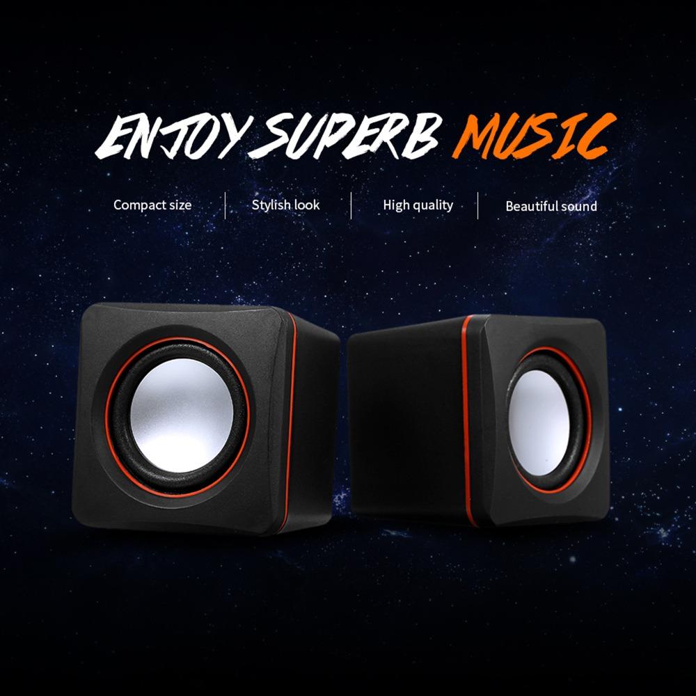 3.5mm Jack Mini Music Speaker Stereo Sound USB Speaker Plug and Play Computer Speaker Smartphones