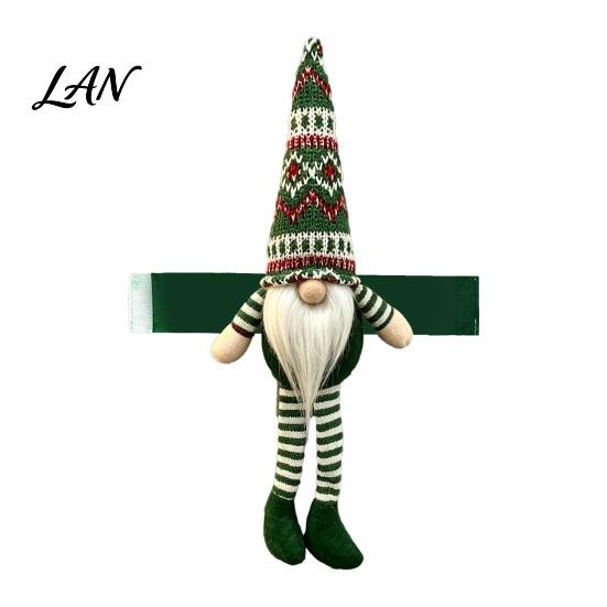 Christmas Themed Home Accents Plush Gnome Curtain Buckle, Scandinavian Santa Doll Tiebacks, Holiday Gift for Faceless Dwarf Holdback Fastener