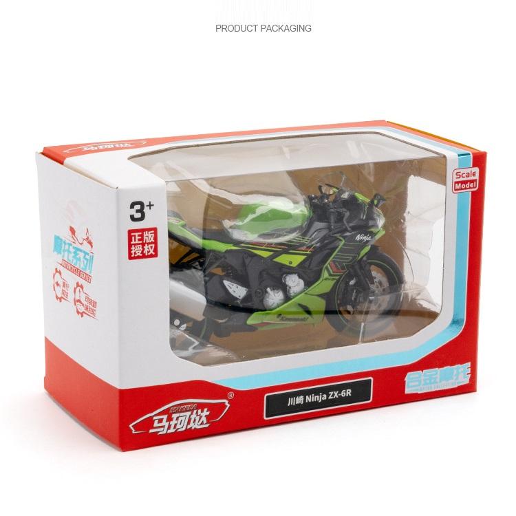 MotoGP Ninja ZX-6R Гоночный мотоцикл Симуляция Изысканный литой и игрушечный автомобиль RMZ city 1:Модель коллекции 12 сплавов