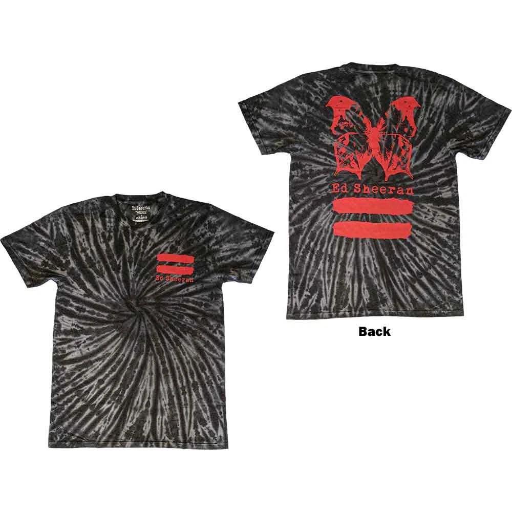 Ed Sheeran Red Equals Butterfly T-Shirt Black New
