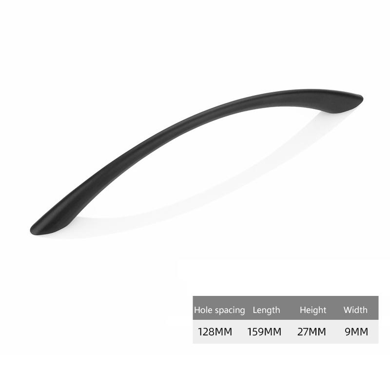 Ручка для двери шкафа из цинкового сплава, простая изогнутая ручка для ящика, многофункциональная ручка для гардероба, обувницы, мебельная фурнитура