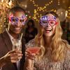 8 шт. Очки к 4 июля Американский флаг Патриотические Party Очки Красные Синие Белые Очки для Дня поминовения Дня независимости Фотобудка Вечеринка Подарки