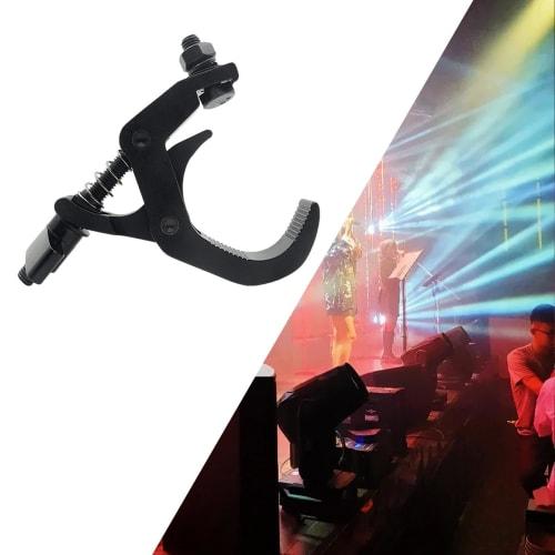 Folpus Stage Light Clamp, Moving Head Beam Clamp, Stage Light Clamp Hook, Stage Light Accessory for Effect Lights, Pub Spotlights, Black