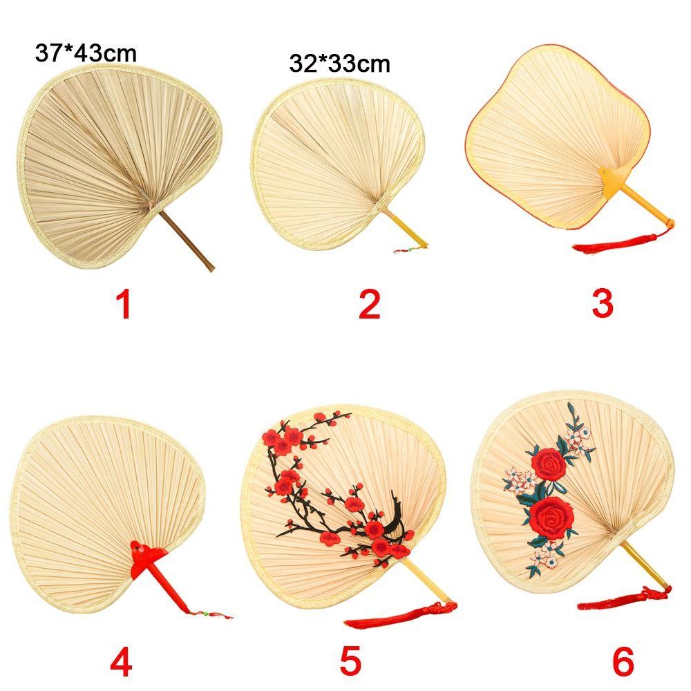 Бамбуковый плетеный веер в китайском стиле, летний, ручной работы, веер из пальмовых листьев, украшение для дома, соломенный веер