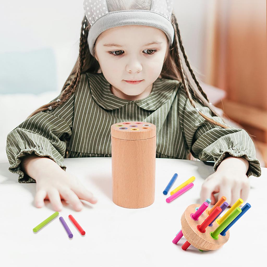 Детская трубка для классификации цветов, 3-6 лет, Сопоставление цветов и форм, Деревянные игрушки