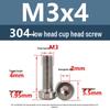 304 Stainless Steel Low Head Hex Socket Machine Screws M3-M10
