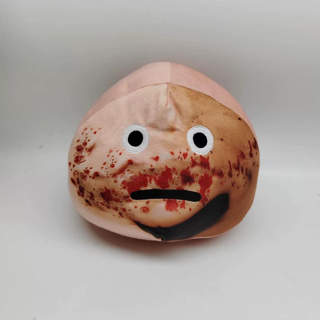 20cm Evil Pou Revenge Plushie Doll, Terrifying Flesh Colored Triangular Doll,Pou's Revenge Plush Doll Pillow for Fans