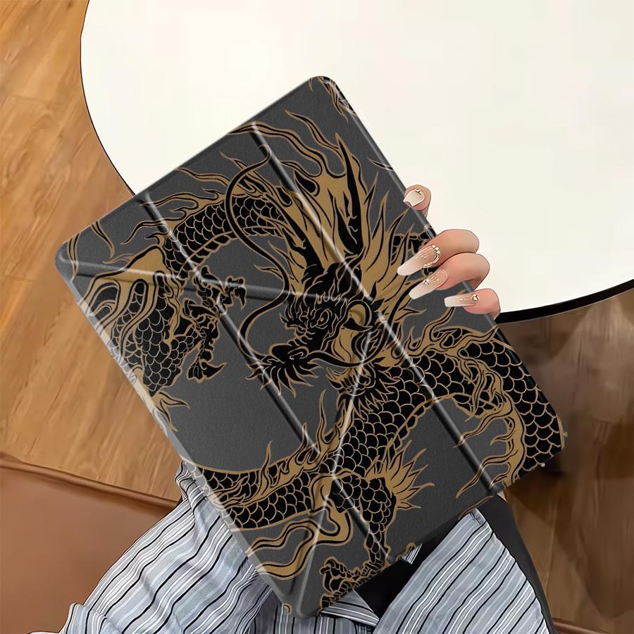 Крутой чехол-подставка с драконом для планшета iPad Pro 2025 Mini 6 7 Air 4 5 M3 M2 1 2 M4 11 дюймов Pro 11-го 10-го 9-го 8-го 7-го 12,9 дюйма