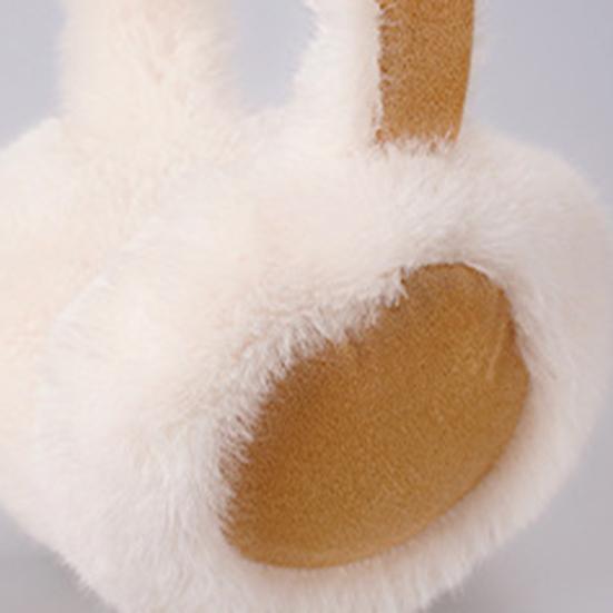 Winter Earmuff for Women Girls Foldable Fluffy Ear Warmer Soft Faux Fur Warm Ear Cover for Cold Weather Outdoors