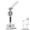 2 In 1 Desk Lamp with 360 Degree Rotating Fan, Touches Display, and Large 3200mAh Battery for Quiet Operation