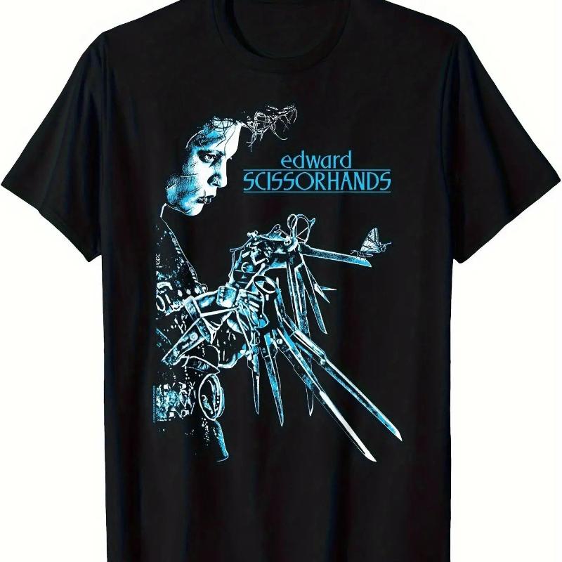 Edward Scissorhands Movie Accessories Men's T-shirt Four Seasons Men's and Women's Pure Cotton Casual Fashion Streetwear