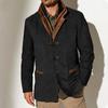 Spring and Autumn New Men's Retro Jackets Men's Casual Jackets Lapel Workwear Contrast Color Tops