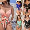 Plus Size Vintage One Piece Swimsuit Push Up Swimwear Women Bathing Suit Strap Beachwear Swimming Suits for Women