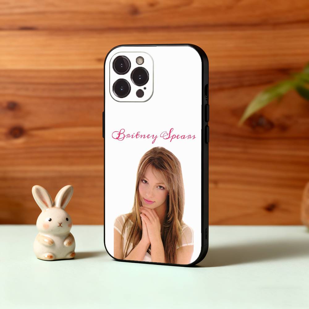 Милый Чехол Для Телефона B-Britney Lucky S-Spears Для iPhone17,16,15,14,13,12Plus,Pro Max,XS,5G Мягкий Силиконовый Черный Чехол