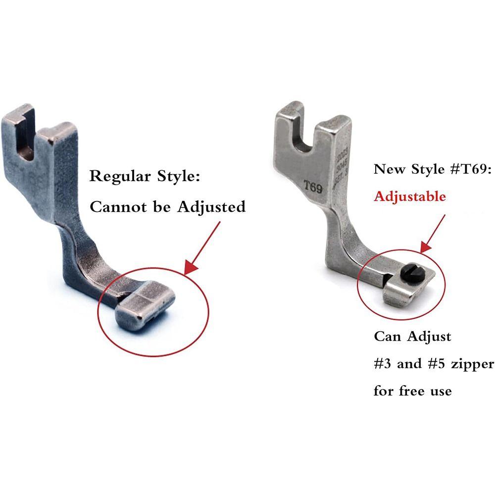 Регулируемая Регулируемая Прижимная Лапка Одноигольная Вспомогательная Прижимная Лапка для Молнии