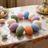 Decorative Easter Eggs Handwoven Pastel Knitted Easter Eggs 2.36 Inch Reusable Spring Decorations for DIY Baskets Ornaments Table Centerpiece