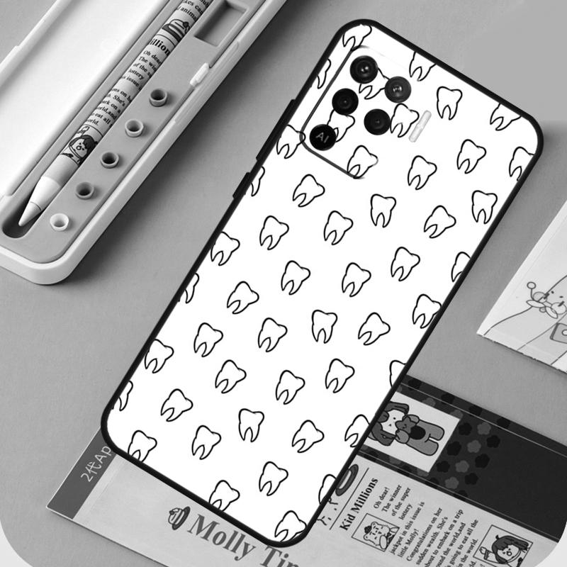 Чехол для Oppo A60 A80 A40 A94 A74 A54 A15 A18 A38 A58 A78 A98 A16 A76 A96 A57 A17 A77 A5 Pro с изображением Зубной врач Стоматологический Зуб